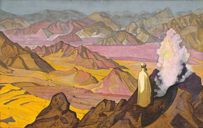 Mohammed on Mount Hira. From the "Banners of the East" Series - by Nicholas Roerich