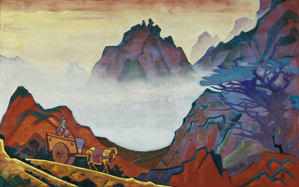 Confucius, the Just One. From the "Banners of the East" Series - by Nicholas Roerich