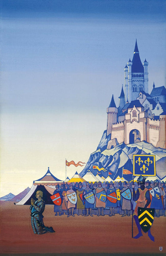 Vigil of Prayer. Right Part of the Triptych "St. Joan of Arc" - by Nicholas Roerich