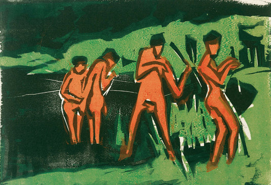 Bathers Throwing Reeds