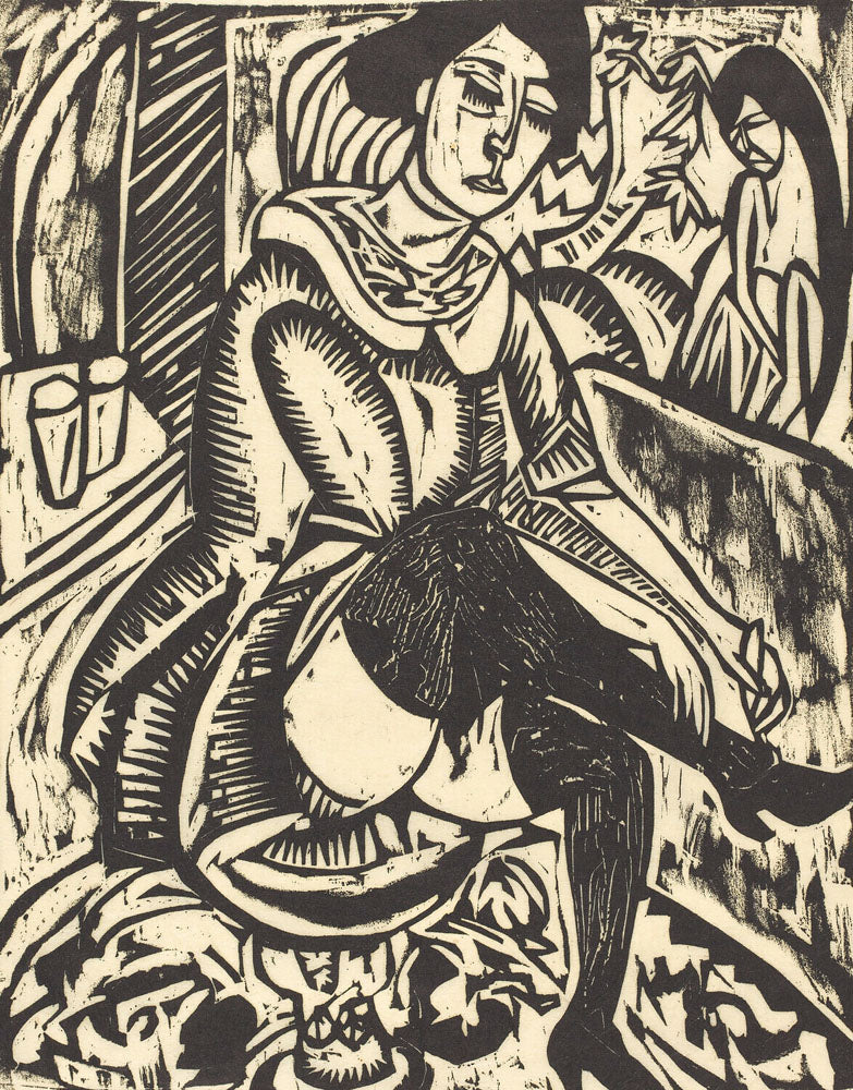 Woman Tying Her Shoe (Frau, Schuh Zuknopfend)