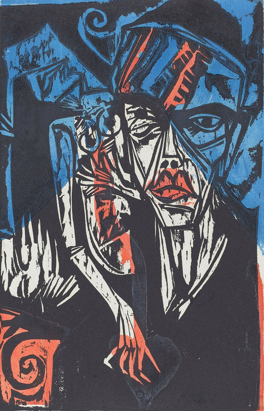 Peter Schlemihls wundersame Geschichte: Kämpfe. Qualen der Liebe (Peter Schlemihl's Wondrous Story: Battles. The Agonies of Love) - by Ernst Ludwig Kirchner