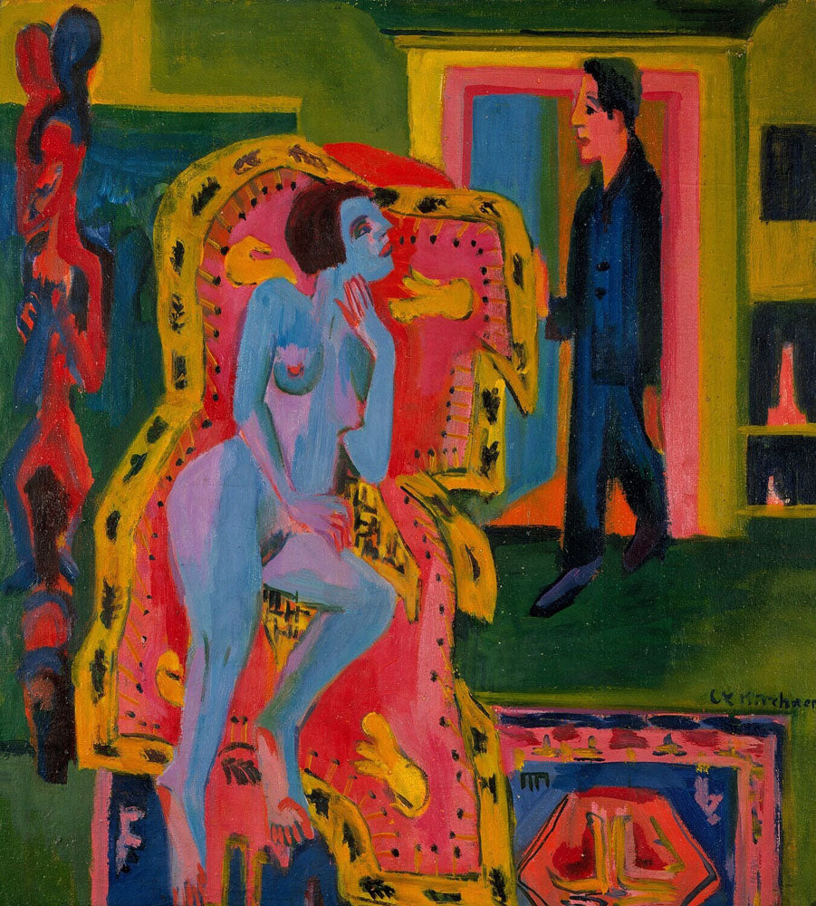 Interior with Nude Woman and Man