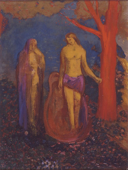 Allegorie: Un arbre rouge non rougi par le soleil - by Odilon Redon