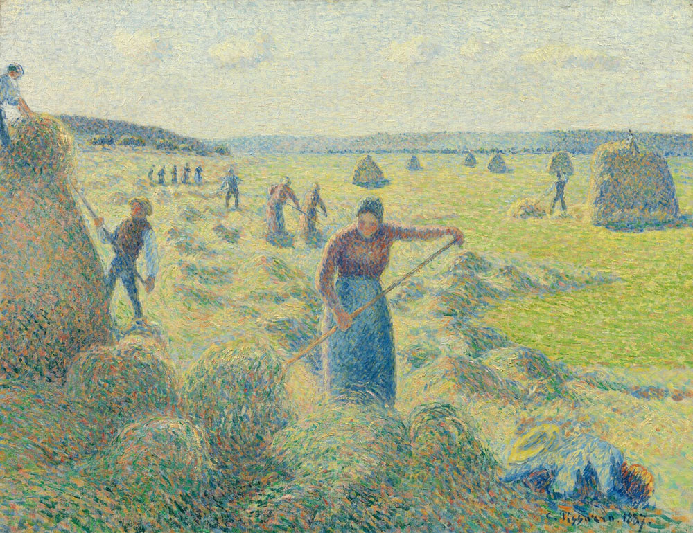 La Récolte des Foins, Éragny - by Camille Pissarro