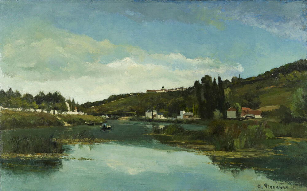 The Marne at Chennevières - by Camille Pissarro