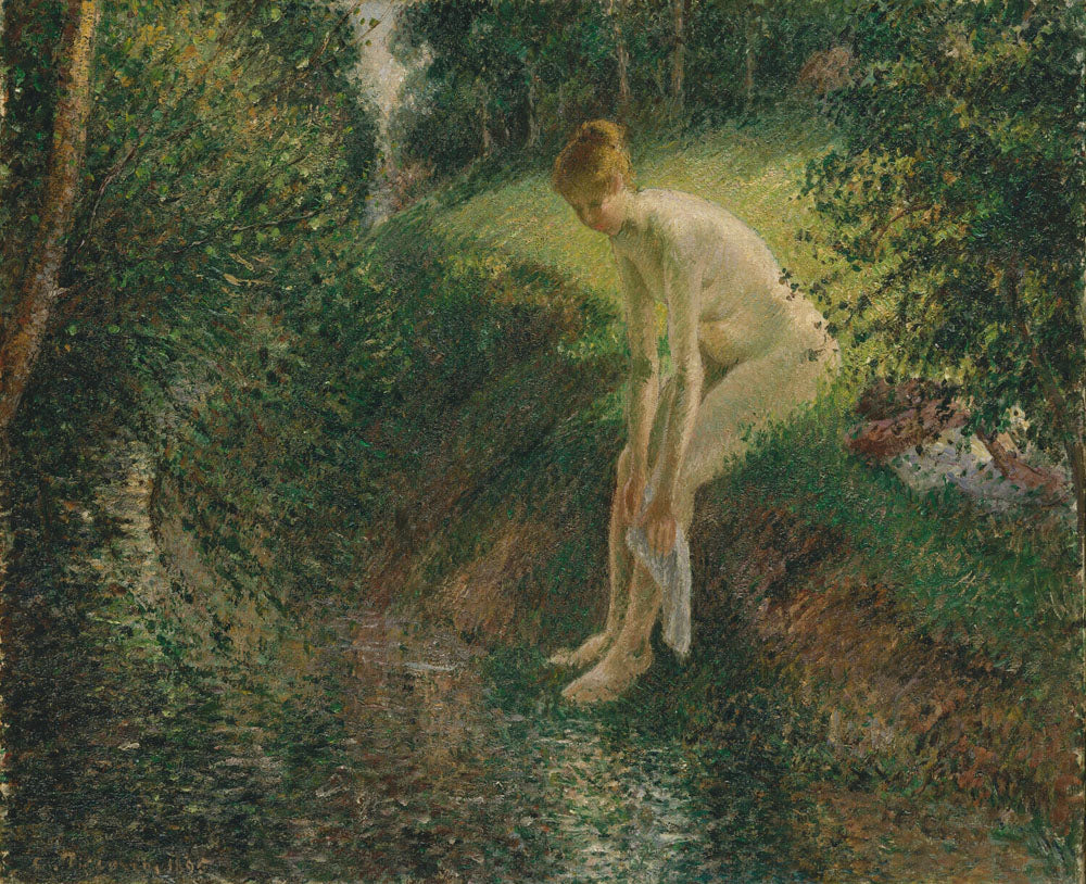 Bather in the Woods - by Camille Pissarro