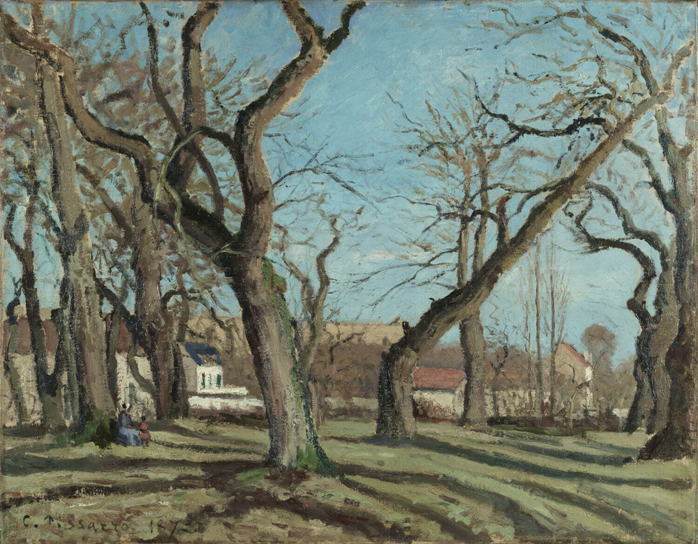 Chestnut Grove at Louveciennes (Bois de châtaigniers à Louveciennes) - by Camille Pissarro