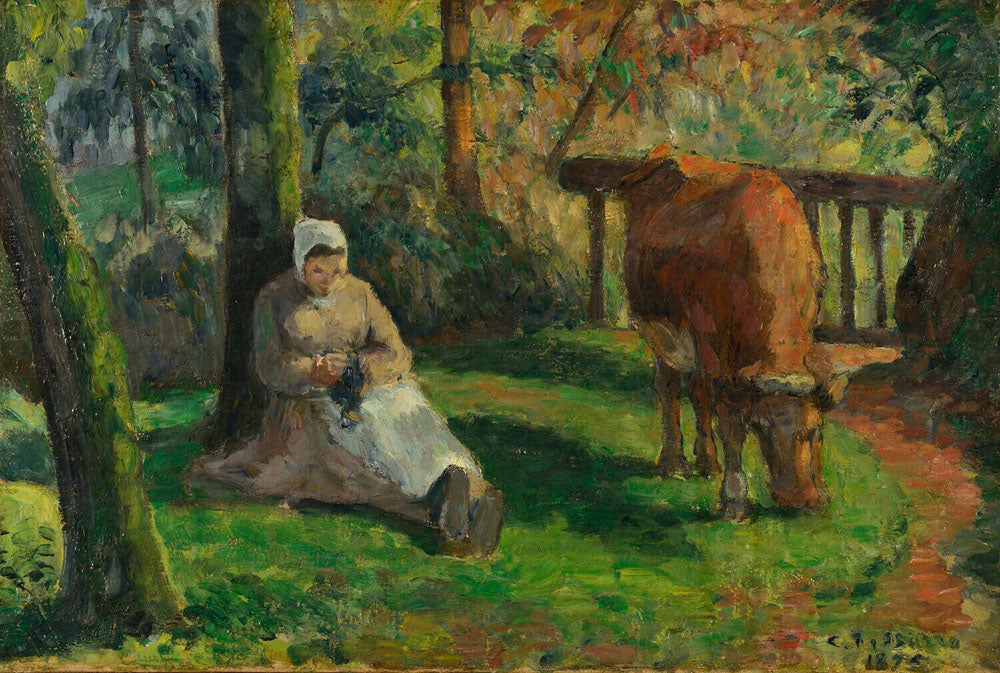 Peasant Woman and Cow, Montfoucault