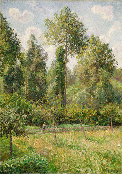 Poplars, Éragny - by Camille Pissarro