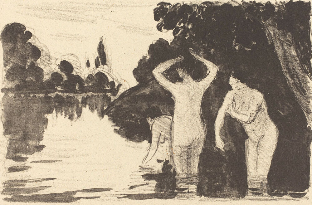 Baigneuses - by Camille Pissarro