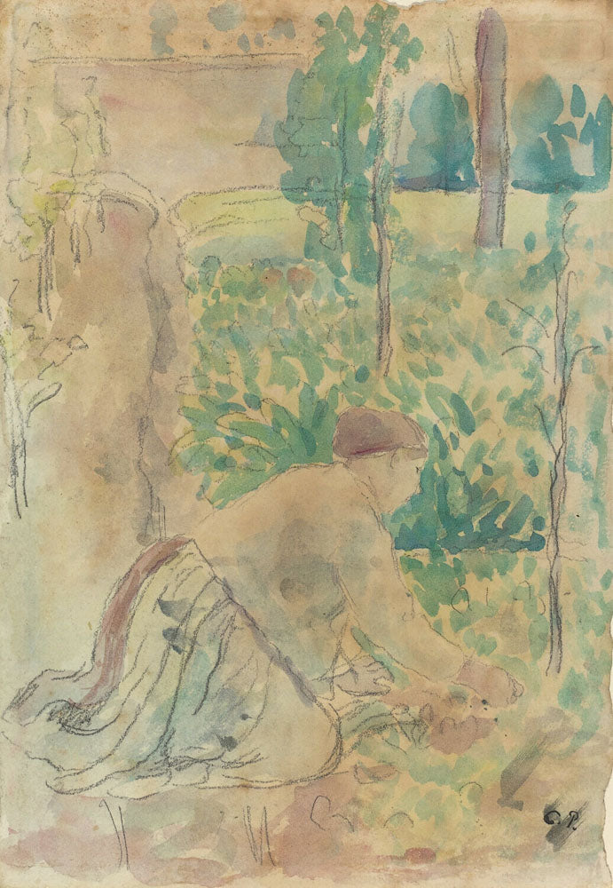 Woman Working in a Garden