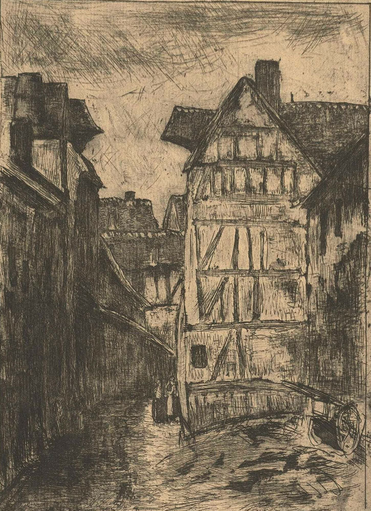 De Rue Géricault in Rouen - by Camille Pissarro