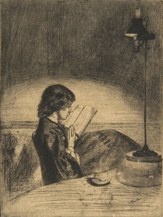 Reading by Lamplight