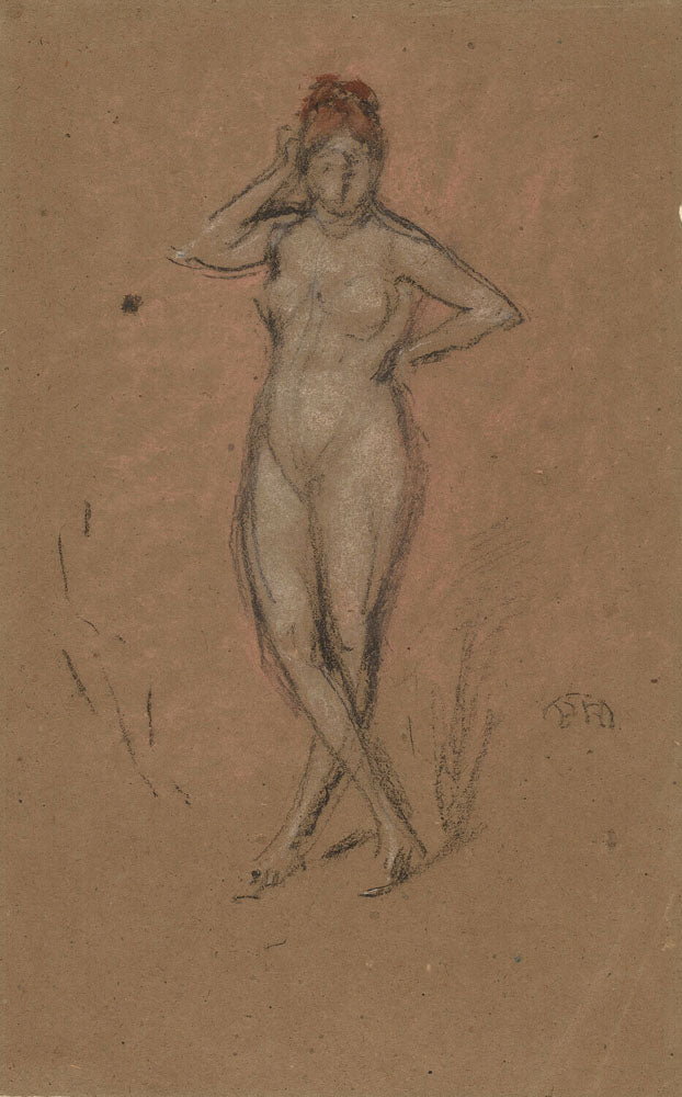 Nude Standing with Legs Crossed