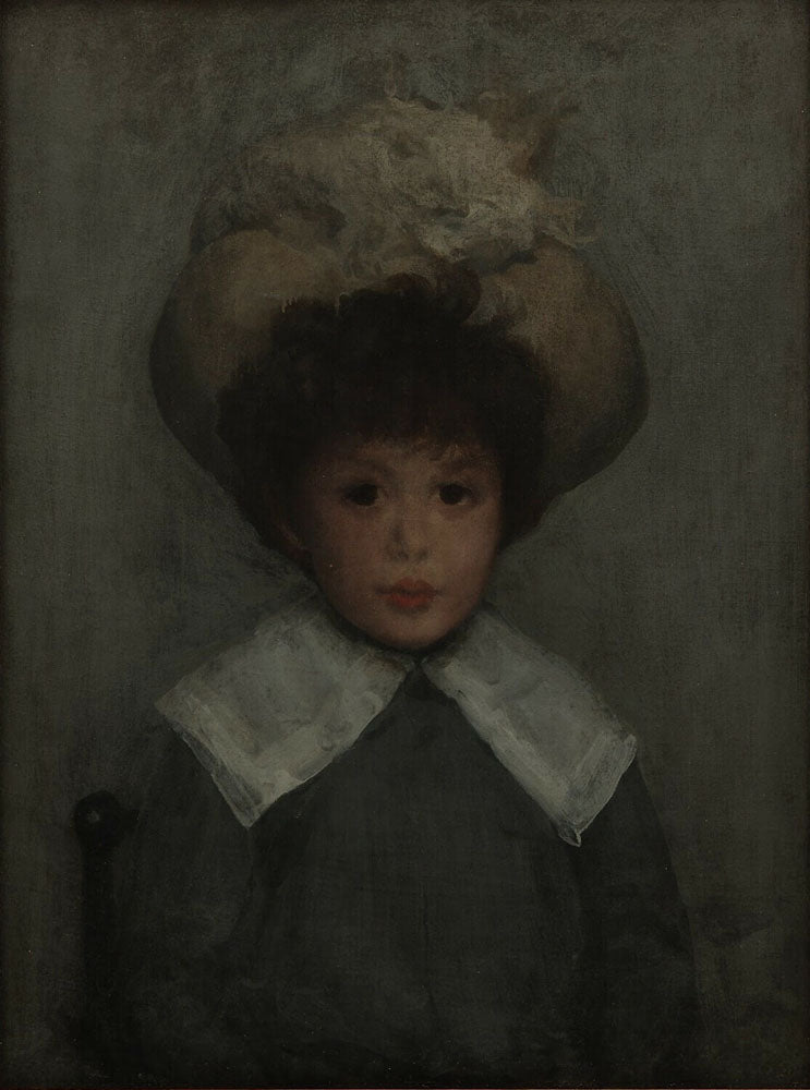 Arrangement in Grey: Portrait of Master Stephen Manuel - by James Abbott McNeill Whistler