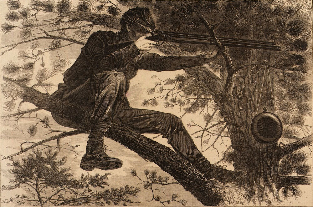 The Army of the Potomac–A Sharp-Shooter on Picket Duty - by Winslow Homer