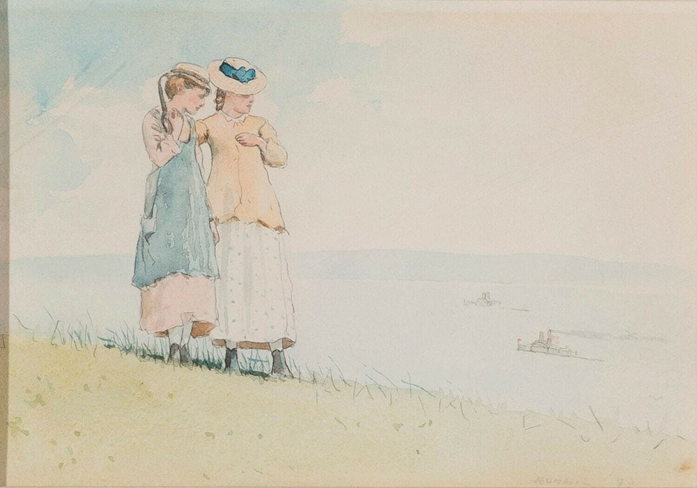 Two Girls on a Hillside