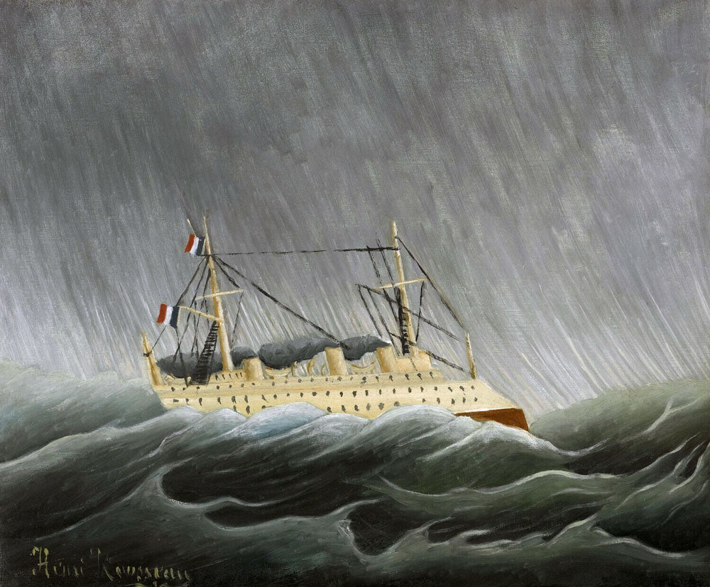 Navire dans la Tempête (Ship in the Storm), 1899 - by Henri Rousseau