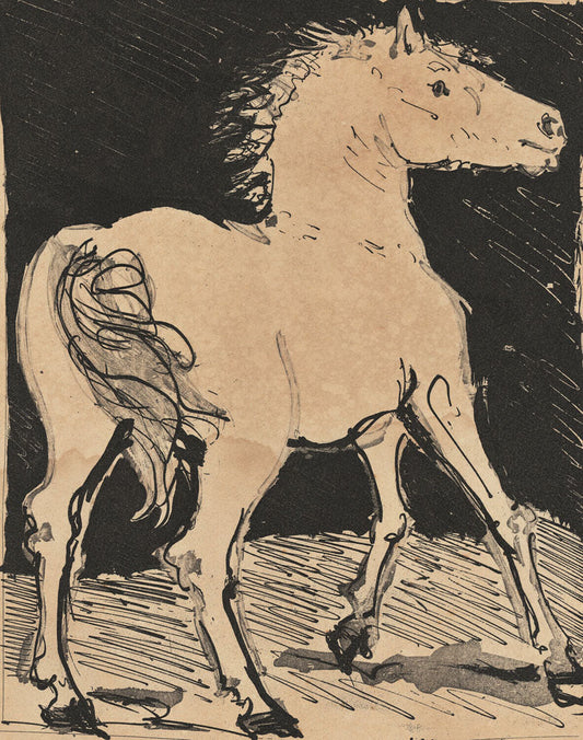 O cavalo [ilustração para o livro História Natural, de Le Buffon] - by Pablo Picasso