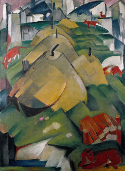 Alpine Scene (Haystacks) - by Franz Marc