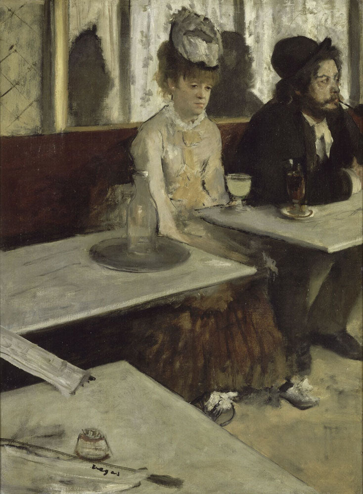 In a Café - by Edgar Degas