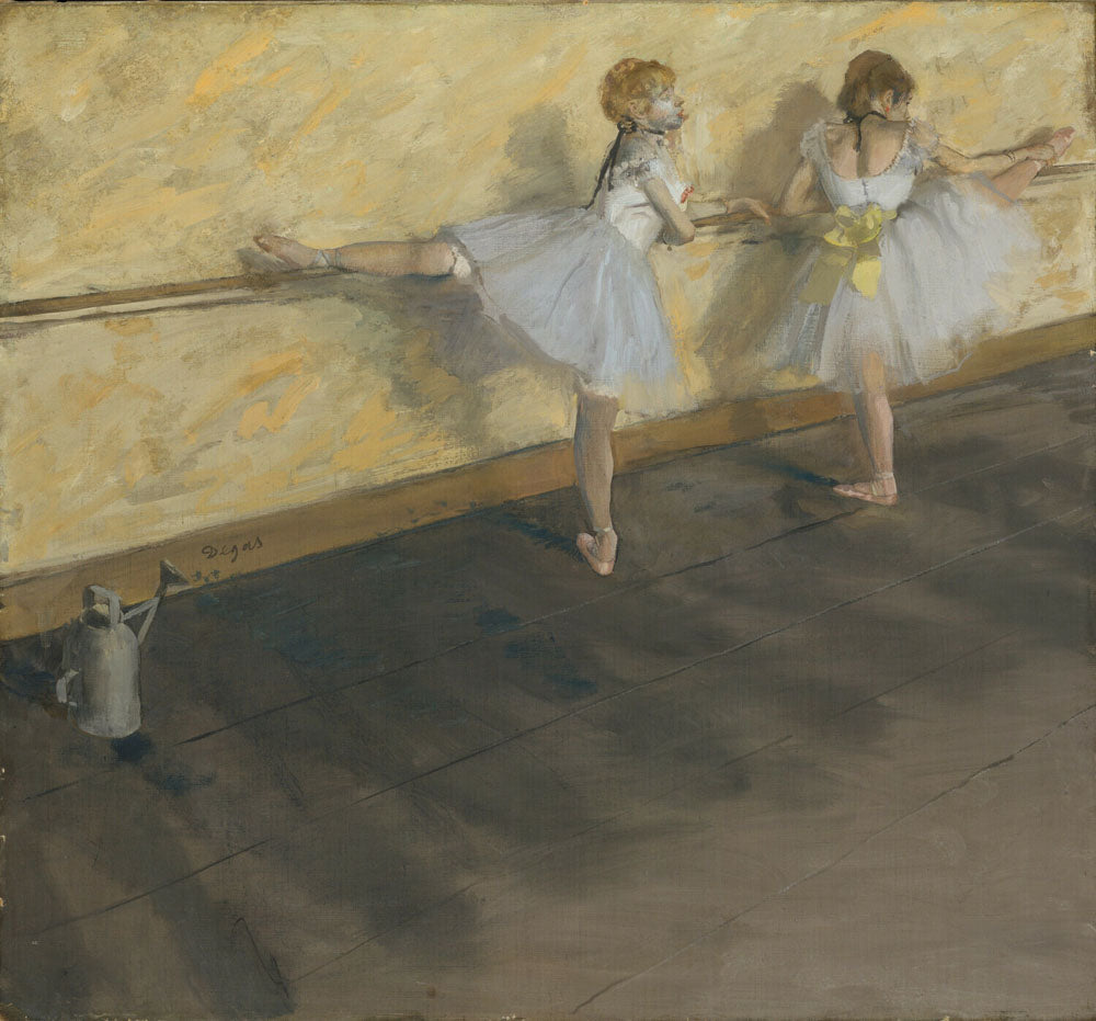 Dancers Practicing at the Barre