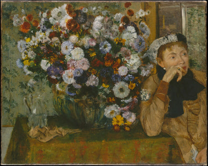 A Woman Seated beside a Vase of Flowers (Madame Paul Valpinçon?)