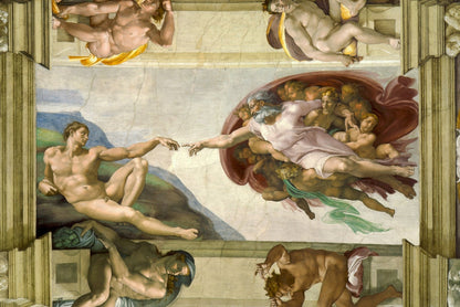 Sistine Chapel Ceiling: Creation of Adam - by Michelangelo