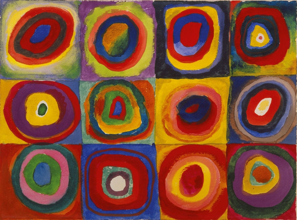 Color Study: Squares with Concentric Circles - by Wassily Kandinsky