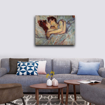 In Bed, The Kiss - by Henri de Toulouse-Lautrec