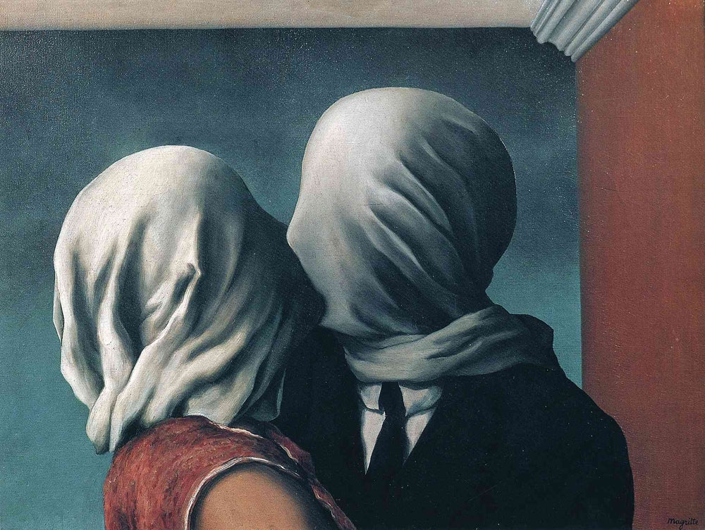 The lovers - by Rene Magritte