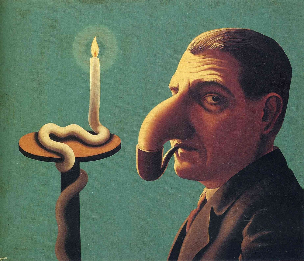 Philosopher's lamp - by Rene Magritte