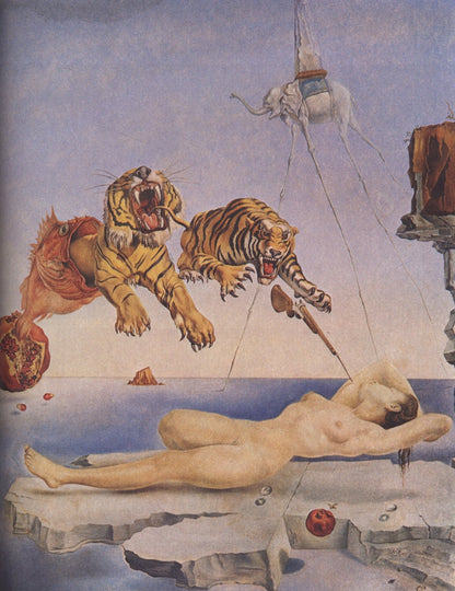 Dream Caused by the Flight of a Bee around a Pomegranate a Second before Awakening - by Salvador Dali