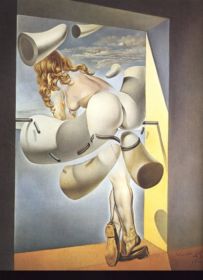 Young Virgin Auto-Sodomized by the Horns of Her Own Chastity - by Salvador Dali