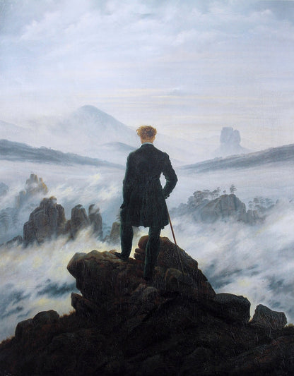 The Wanderer Above the Sea of Fog - by Caspar David Friedrich