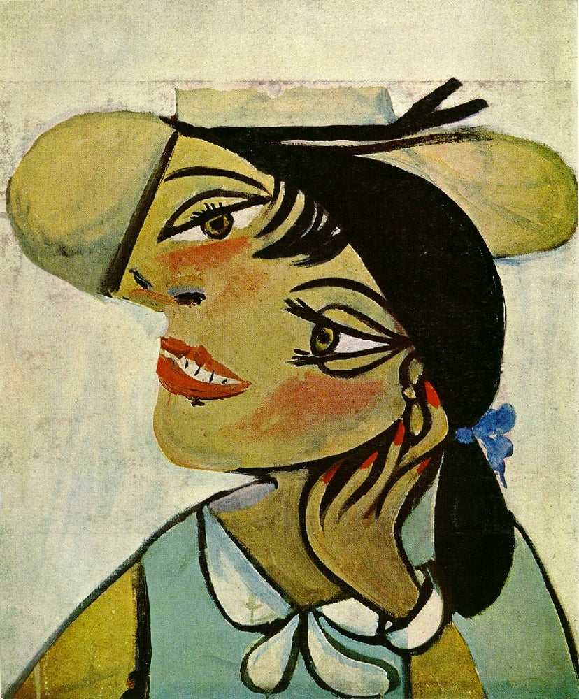 Portrait of woman in d`hermine pass (Olga) - by Pablo Picasso