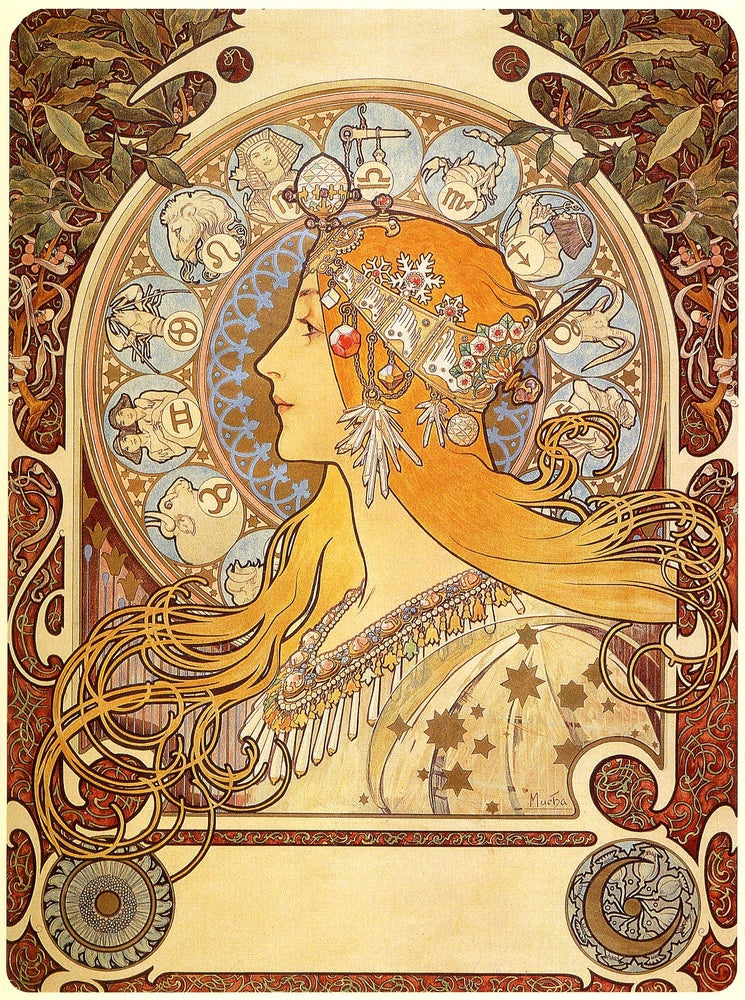 Zodiac - by Alphonse Mucha