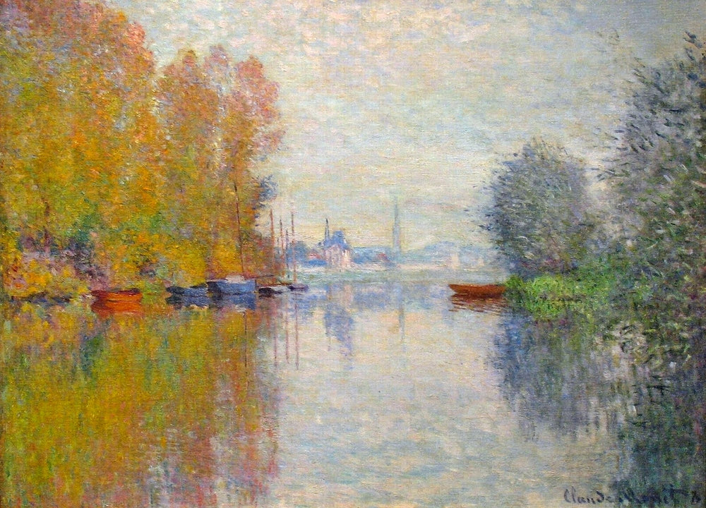 Autumn on the Seine at Argenteuil - by Claude Monet