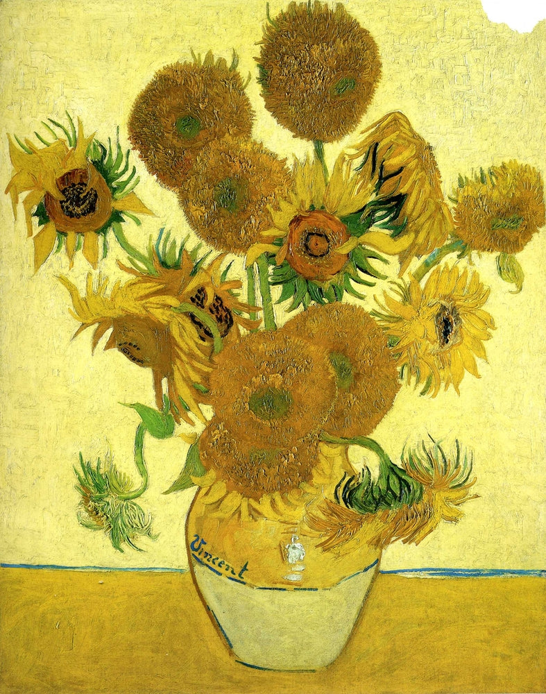 Still Life - Vase with Fifteen Sunflowers - by Vincent van Gogh