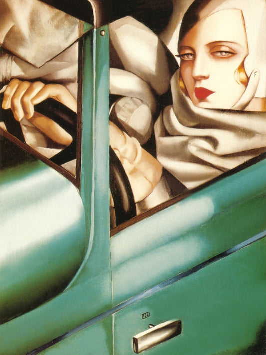 My Portrait (Self-Portrait in the Green Bugatti) - by Tamara de Lempicka