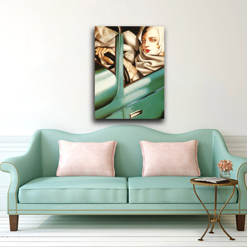 My Portrait (Self-Portrait in the Green Bugatti) - by Tamara de Lempicka