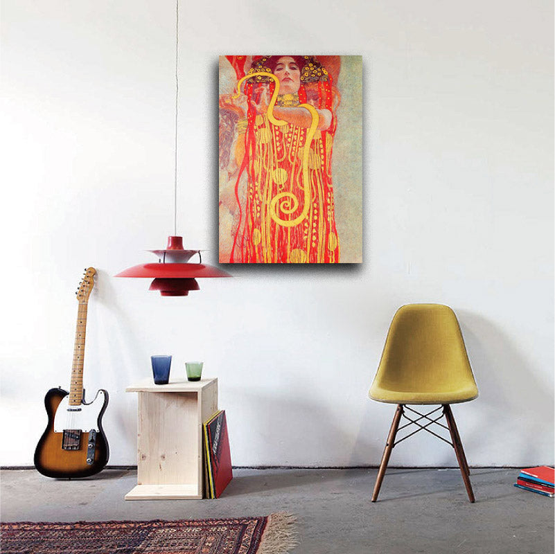 University of Vienna Ceiling Paintings (Medicine), detail showing Hygieia - by Gustav Klimt