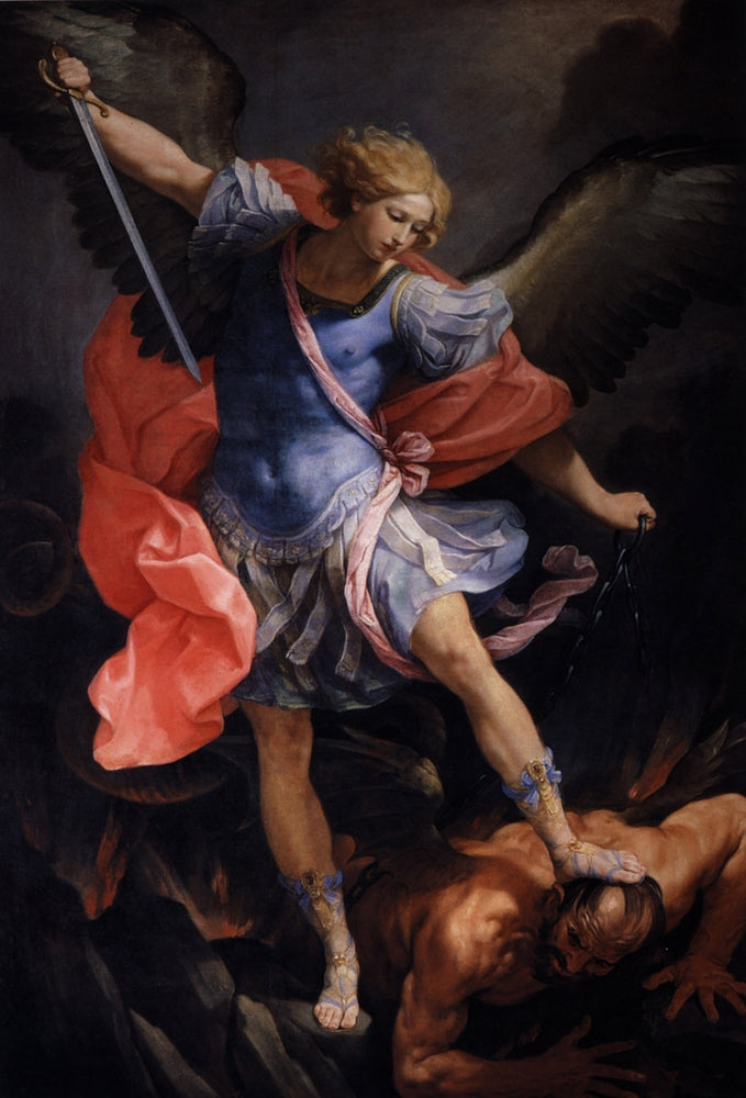 The Archangel Michael defeating Satan - by Guido Reni