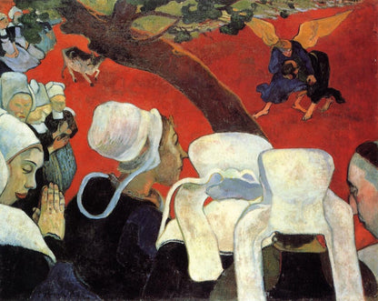 The Vision after the Sermon (Jacob wrestling with the Angel) - by Paul Gauguin