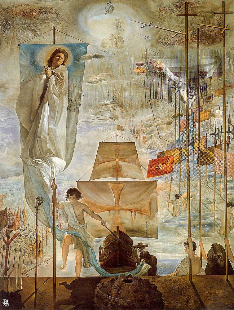 The Discovery of America by Christopher Columbus - by Salvador Dali