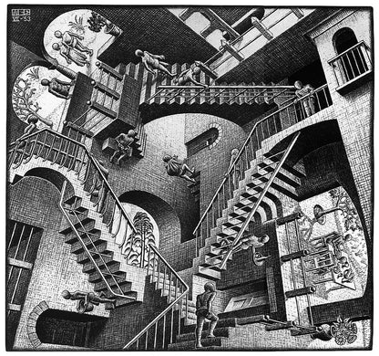 Relativity lattice - by M.C. Escher