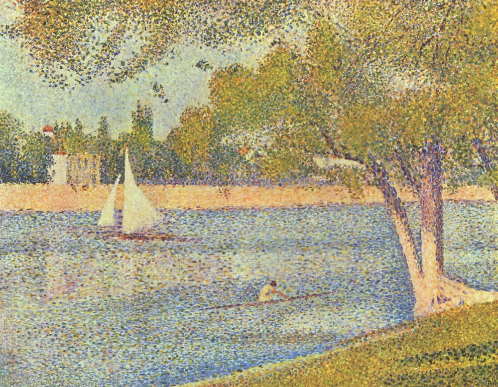 The river Seine at La Grande-Jatte - by Georges Seurat