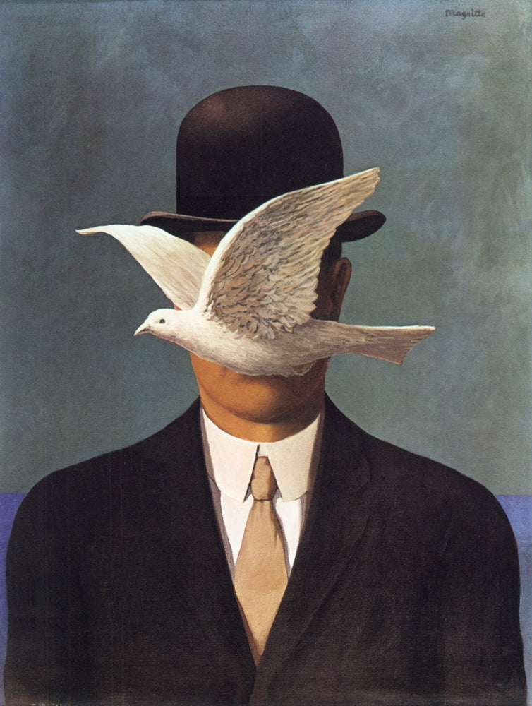 Man in a Bowler Hat - by Rene Magritte