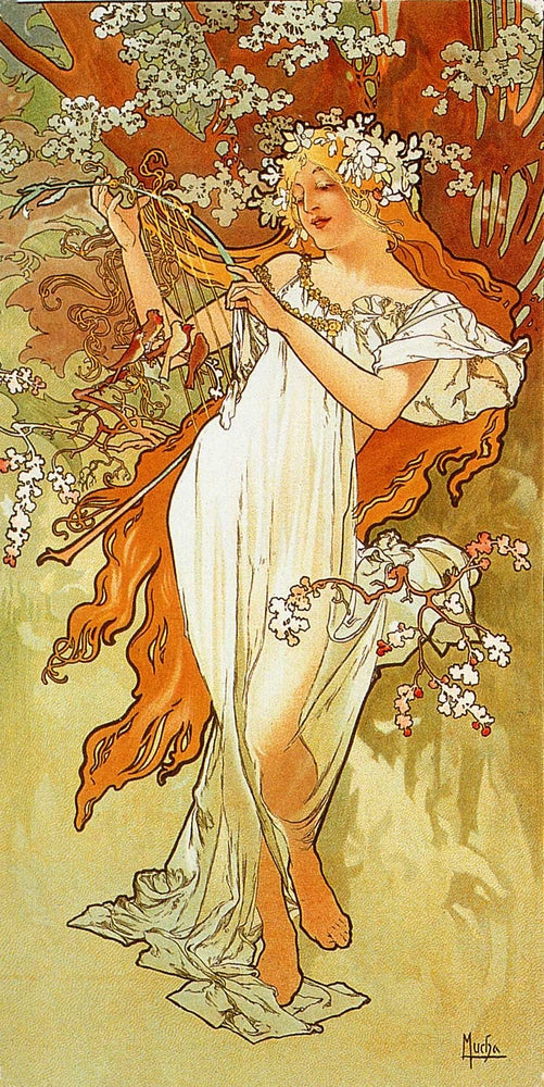 Spring - by Alphonse Mucha